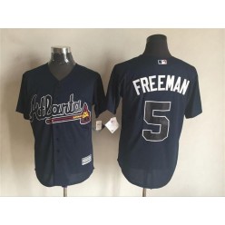 MLB Atlanta Braves 5 Freddie Freeman Blue 2016 Cool Base Men Jersey