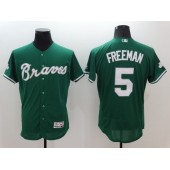 MLB Atlanta Braves 5 Freddie Freeman Green Celtic Flexbase Men Jersey