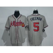 MLB Atlanta Braves 5 Freddie Freeman Grey 2016 Cool Base Men Jersey