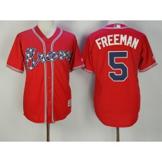 MLB Atlanta Braves 5 Freddie Freeman Red 2017 Cool Base Men Jersey