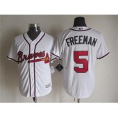 MLB Atlanta Braves 5 Freddie Freeman White 2015 Cool Base Men Jersey