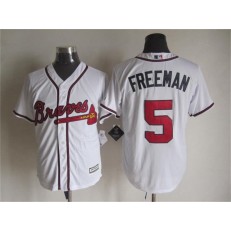 MLB Atlanta Braves 5 Freddie Freeman White 2015 Cool Base Men Jersey