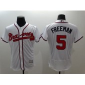 MLB Atlanta Braves 5 Freddie Freeman White Home 2016 Flexbase Stitched Baseball Men Jersey