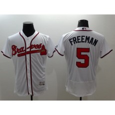 MLB Atlanta Braves 5 Freddie Freeman White Home 2016 Flexbase Stitched Baseball Men Jersey