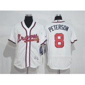 MLB Atlanta Braves 8 Jace Peterson White Home 2016 Flexbase Stitched Baseball Men Jersey