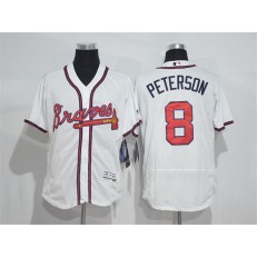 MLB Atlanta Braves 8 Jace Peterson White Home 2016 Flexbase Stitched Baseball Men Jersey