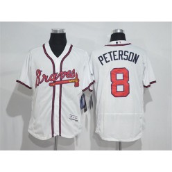 MLB Atlanta Braves 8 Jace Peterson White Home 2016 Flexbase Stitched Baseball Men Jersey