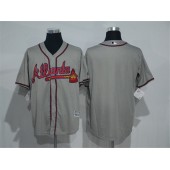 MLB Atlanta Braves Blank Grey 2016 Cool Base Men Jersey