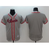 MLB Atlanta Braves Blank Grey Fashion 2016 Flex Base Jersey