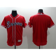 MLB Atlanta Braves Blank Red Stitched Majestic Flex Base Men Jersey