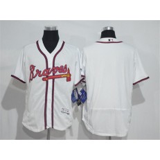 MLB Atlanta Braves Blank White Home 2016 Flexbase Stitched Baseball Men Jersey