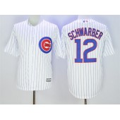 MLB Chicago Cubs 12 Kyle Schwarber White Home Stitched 2016 Majestic Cool Base Men Jersey