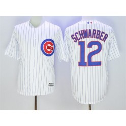 MLB Chicago Cubs 12 Kyle Schwarber White Home Stitched 2016 Majestic Cool Base Men Jersey
