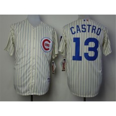 MLB Chicago Cubs 13 1969 Cream Pullover Men Jersey