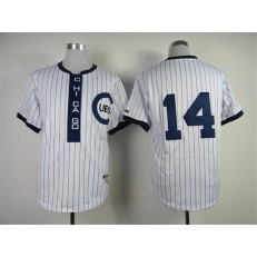 MLB Chicago Cubs 14 Ernie Banks 1909 White Pullover Men Jersey