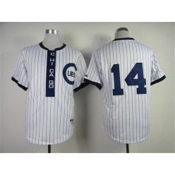 MLB Chicago Cubs 14 Ernie Banks 1909 White Pullover Men Jersey