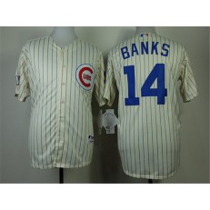 MLB Chicago Cubs 14 Ernie Banks 1969 Cream Pullover Men Jersey