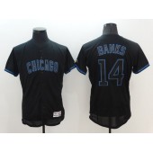 MLB Chicago Cubs 14 Ernie Banks Black Fashion Flexbase Authentic Collection Stitched Men Jersey