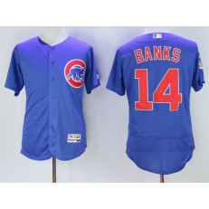 MLB Chicago Cubs 14 Ernie Banks Royal Blue Stitched 2016 Majestic Flex Base Men Jersey
