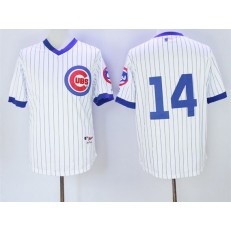 MLB Chicago Cubs 14 Ernie Banks White 1988 Turn Back The Clock Men Jersey
