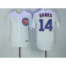 MLB Chicago Cubs 14 Ernie Banks White Home Stitched 2016 Majestic Cool Base Men Jersey