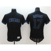 MLB Chicago Cubs 17 Kris Bryant Black Fashion Flexbase Authentic Collection Stitched Men Jersey
