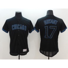 MLB Chicago Cubs 17 Kris Bryant Black Fashion Flexbase Authentic Collection Stitched Men Jersey