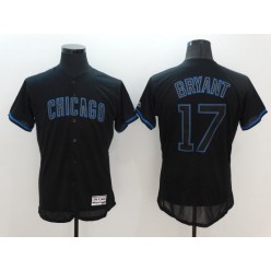 MLB Chicago Cubs 17 Kris Bryant Black Fashion Flexbase Authentic Collection Stitched Men Jersey