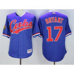 MLB Chicago Cubs 17 Kris Bryant Blue 1994 Turn Back The Clock Men Jersey