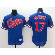 MLB Chicago Cubs 17 Kris Bryant Blue Flexbase Majestic 1994 Collection Men Jersey