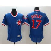 MLB Chicago Cubs 17 Kris Bryant Blue Pullover 2016 Flex Base Majestic Stitched Men Jersey