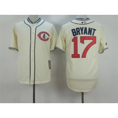 MLB Chicago Cubs 17 Kris Bryant Cream 1929 Majestic Cooperstown Collection Throwback Men Jersey