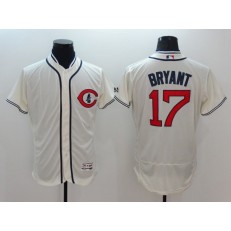 MLB Chicago Cubs 17 Kris Bryant Cream Flexbase Majestic 1929 Collection Men Jersey