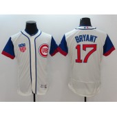 MLB Chicago Cubs 17 Kris Bryant Cream Flexbase Majestic 1942 Collection Men Jersey