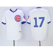 MLB Chicago Cubs 17 Kris Bryant No Name White 1988 Turn Back The Clock Men Jersey