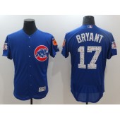 MLB Chicago Cubs 17 Kris Bryant Royal Blue 2017 Spring Training Stitched Majestic Flex Base Men Jersey