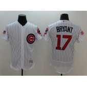 MLB Chicago Cubs 17 Kris Bryant White Stars & Stripes Fashion Independence Day Stitched 4Majestic Flex Base Men Jersey