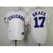 MLB Chicago Cubs 17 Matt Garza 1988 White Throwback Men Jersey