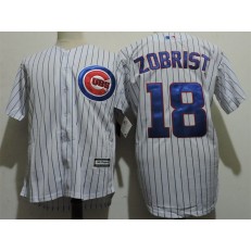MLB Chicago Cubs 18 Ben Zobrist White Home Stitched 2016 Majestic Cool Base Men Jersey