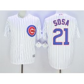 MLB Chicago Cubs 21 Sammy Sosa White Home Stitched 2016 Majestic Cool Base Men Jersey