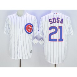 MLB Chicago Cubs 21 Sammy Sosa White Home Stitched 2016 Majestic Cool Base Men Jersey