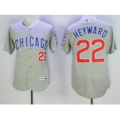 MLB Chicago Cubs 22 Jason Heyward Gray Road Stitched 2016 Majestic Flex Base Men Jersey