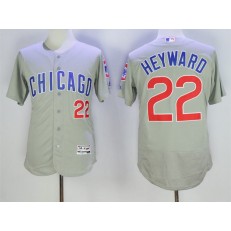 MLB Chicago Cubs 22 Jason Heyward Gray Road Stitched 2016 Majestic Flex Base Men Jersey