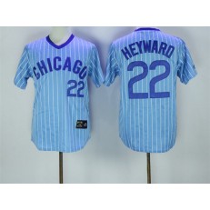 MLB Chicago Cubs 22 Jason Heyward Light Blue Pullover 1988 Cooperstown Collection Stitched Men Jersey