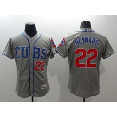 MLB Chicago Cubs 22 Jason Heyward Retired Gray CUBS Stitched 2016 Majestic Flex Base Men Jersey