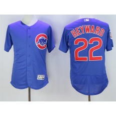MLB Chicago Cubs 22 Jason Heyward Royal Blue Stitched 2016 Majestic Flex Base Men Jersey