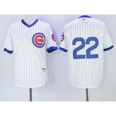MLB Chicago Cubs 22 Jason Heyward White 1988 Turn Back The Clock Men Jersey