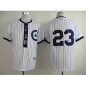 MLB Chicago Cubs 23 Ryne Sandberg 1909 White Pullover Men Jersey