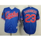 MLB Chicago Cubs 23 Ryne Sandberg Blue 1994 Turn Back The Clock Men Jersey