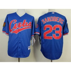 MLB Chicago Cubs 23 Ryne Sandberg Blue 1994 Turn Back The Clock Men Jersey